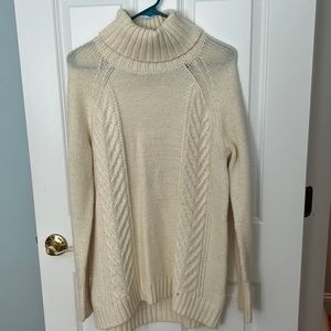 American Eagle Cream Turtle Neck Sweater